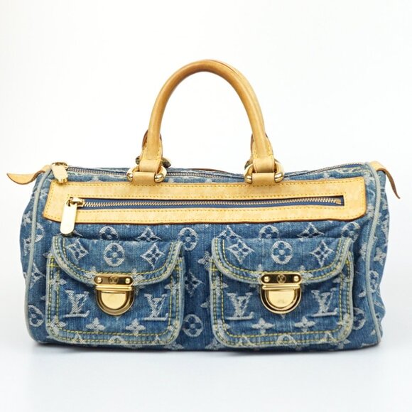 Louis Vuitton Handbags - Authentic LOUIS VUITTON Monogram Denim Neo Speedy 30 Blue Handbag Shoulder Bag
